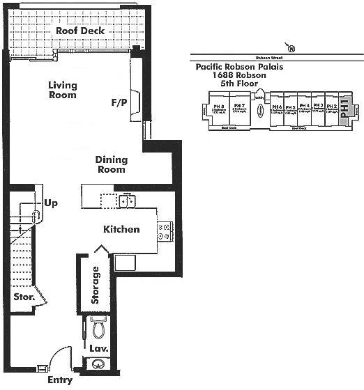 PH1 1688 ROBSON STREET, Vancouver, BC Floor Plan