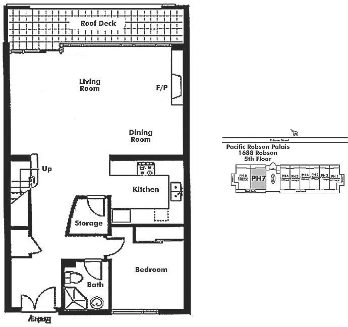 PH7 1688 ROBSON STREET, Vancouver, BC Floor Plan