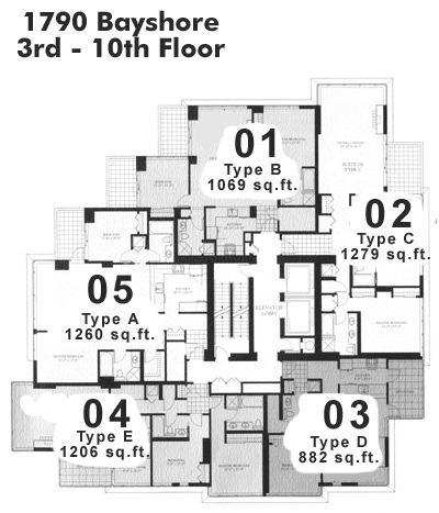 1002 1710 BAYSHORE DRIVE, Vancouver, BC Floor Plate