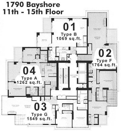 1101 1710 BAYSHORE DRIVE, Vancouver, BC Floor Plate