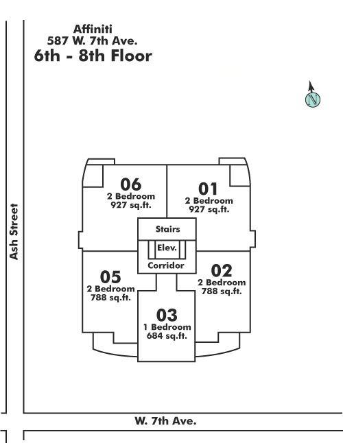 702 587 W 7TH AVENUE, Vancouver, BC Floor Plate