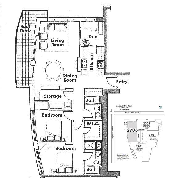 2703 550 PACIFIC STREET, Vancouver, BC Floor Plan