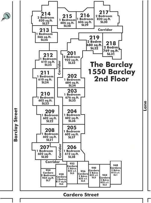 212 1550 BARCLAY STREET, Vancouver, BC Floor Plate
