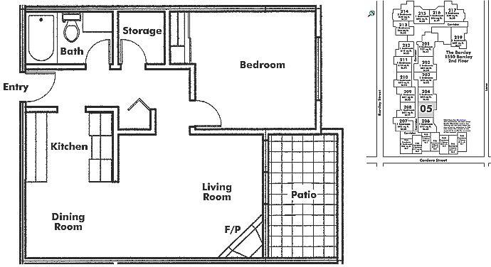 105 1550 BARCLAY STREET, Vancouver, BC Floor Plan