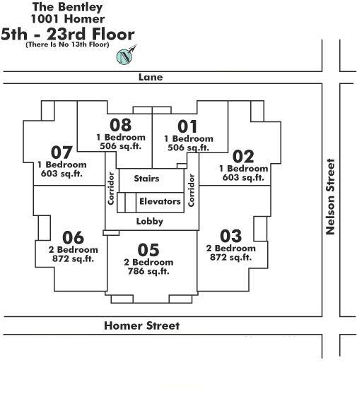 606 1001 HOMER STREET, Vancouver, BC Floor Plate