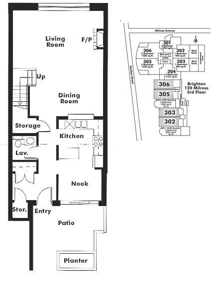 302 1030 QUEBEC STREET, Vancouver, BC Floor Plan