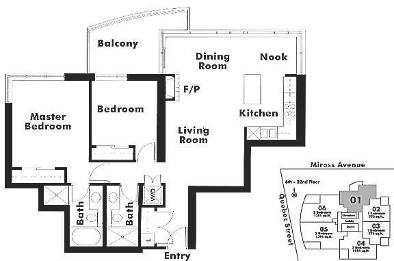 2201 120 MILROSS AVENUE, Vancouver, BC Floor Plan