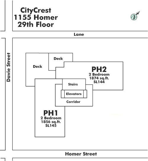 2901 1155 HOMER STREET, Vancouver, BC Floor Plate