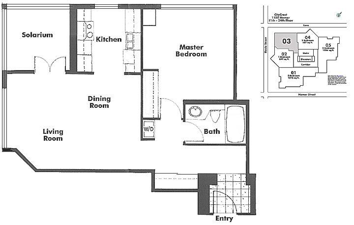 2403 1155 HOMER STREET, Vancouver, BC Floor Plan