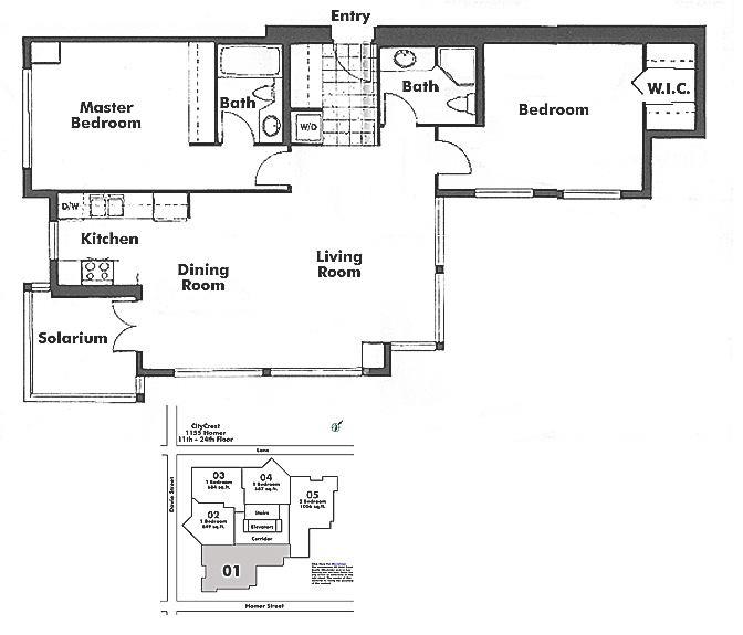 1501 1155 Homer Street, Vancouver, BC Floor Plan