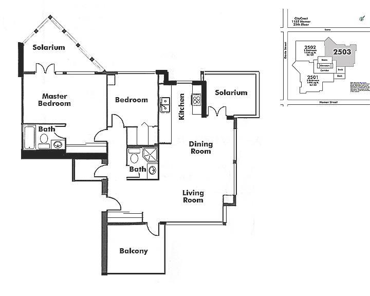 2503 1155 HOMER STREET, Vancouver, BC Floor Plan