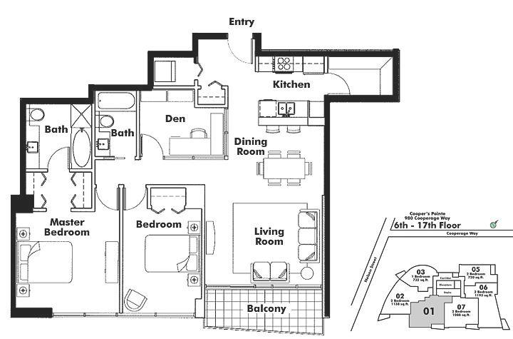 801 980 COOPERAGE WAY, Vancouver, BC Floor Plan