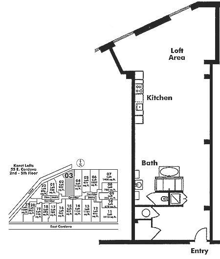 203 55 E CORDOVA STREET, Vancouver, BC Floor Plan