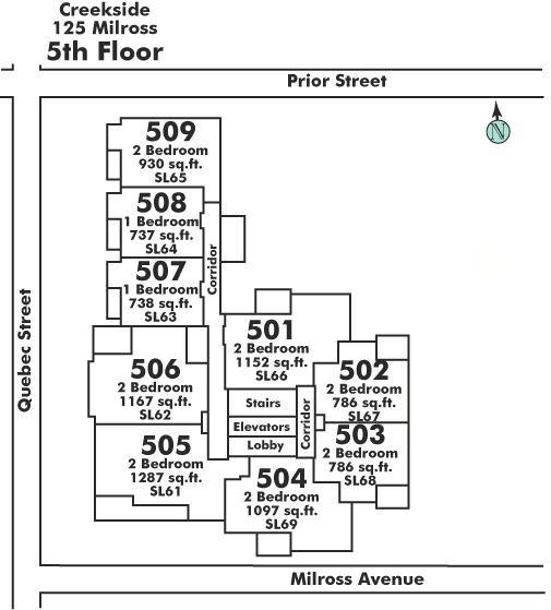508 125 MILROSS AVENUE, Vancouver, BC Floor Plate