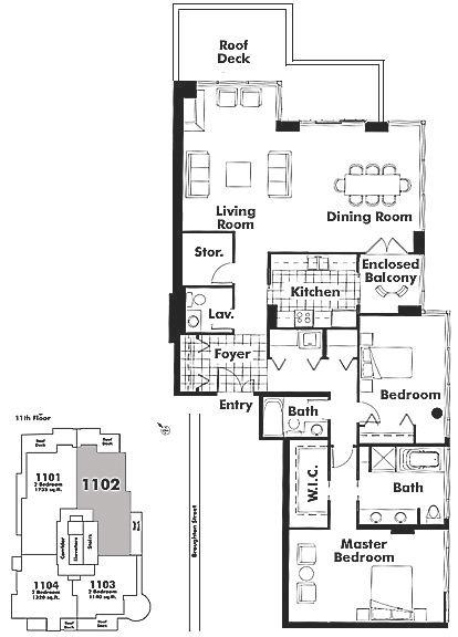 1102 590 NICOLA STREET, Vancouver, BC Floor Plan