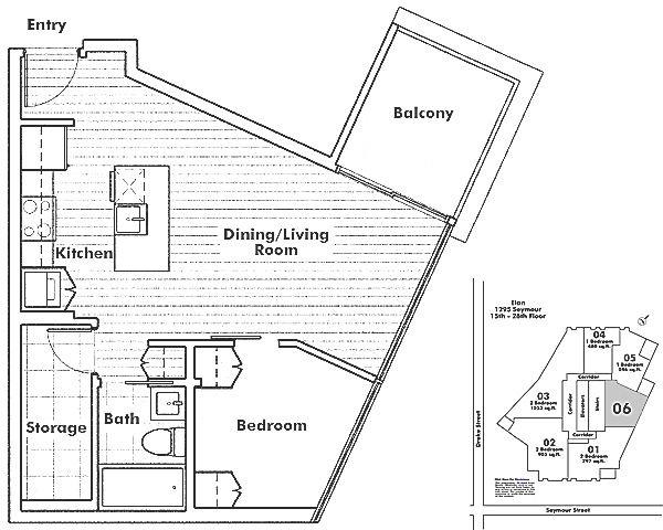 2006 1255 SEYMOUR STREET, Vancouver, BC Floor Plan