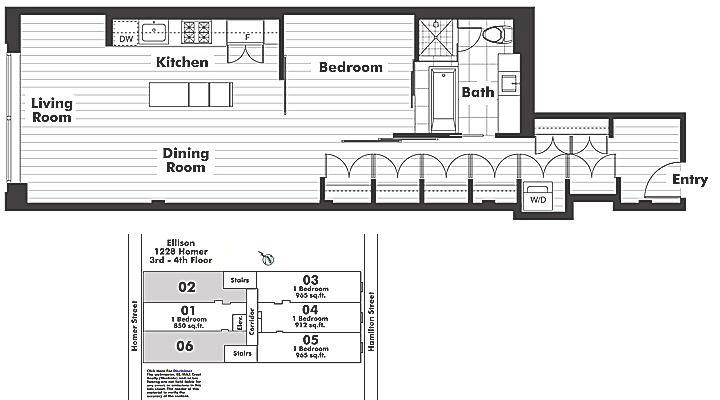 406 1228 HOMER STREET, Vancouver, BC Floor Plan