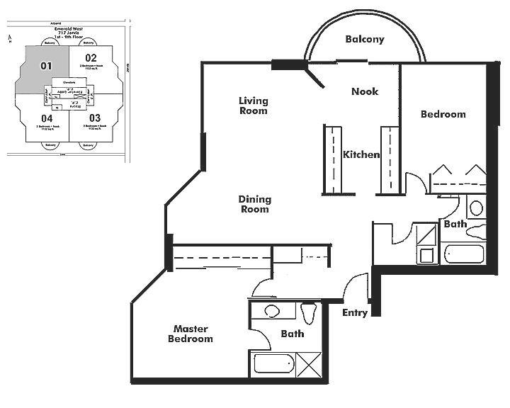 101 717 JERVIS STREET, Vancouver, BC Floor Plan