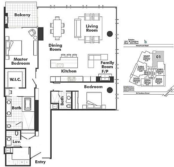4501 1011 W CORDOVA STREET, Vancouver, BC Floor Plan
