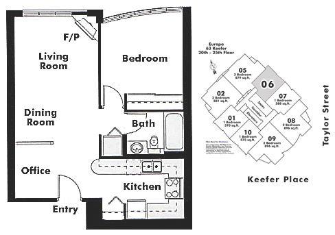 2006 63 KEEFER PLACE, Vancouver, BC Floor Plan