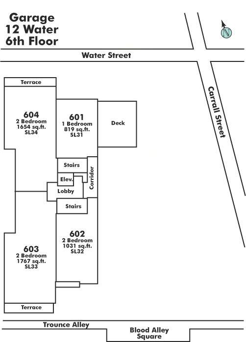 603 12 WATER STREET, Vancouver, BC Floor Plate
