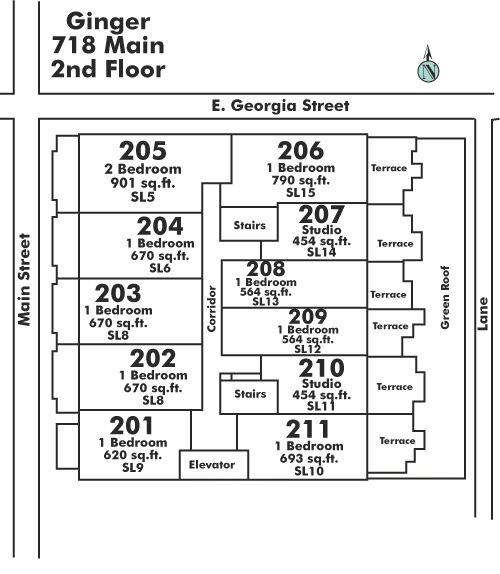 209 718 MAIN STREET, Vancouver, BC Floor Plate