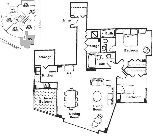 505 1338 HOMER STREET, Vancouver, BC Floor Plan