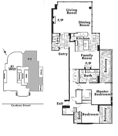 1902 1169 W CORDOVA STREET, Vancouver, BC Floor Plan