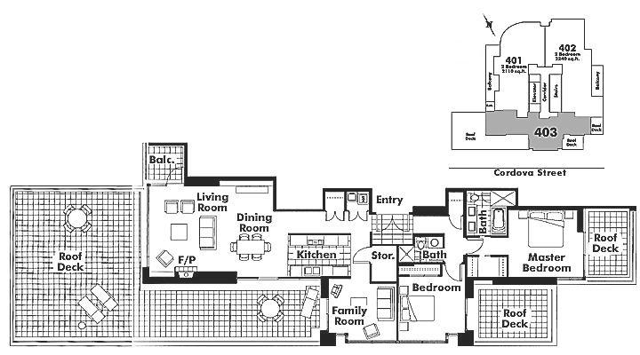 403 1169 W CORDOVA STREET, Vancouver, BC Floor Plan