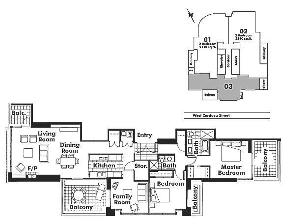 903 1169 W CORDOVA STREET, Vancouver, BC Floor Plan