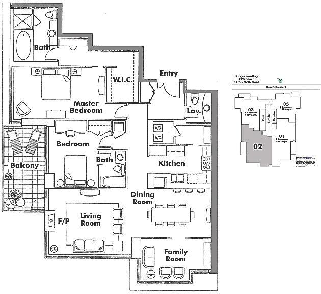 1202 428 BEACH CRESCENT, Vancouver, BC Floor Plan